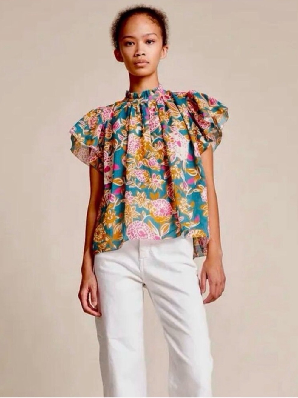 Trovata Birds of Paradise Millie Blouse Sz L NWT